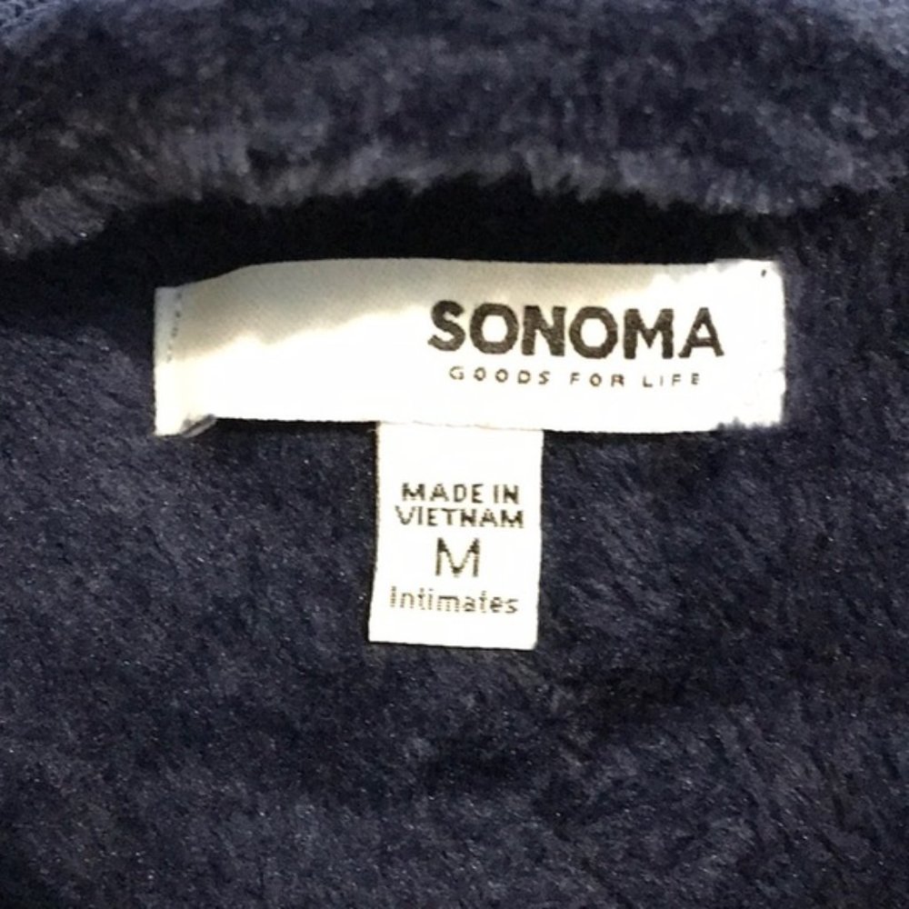 NwoT Sonoma super soft faux fur robe Glitter SLEEP embroidered on back - Picture 7 of 8